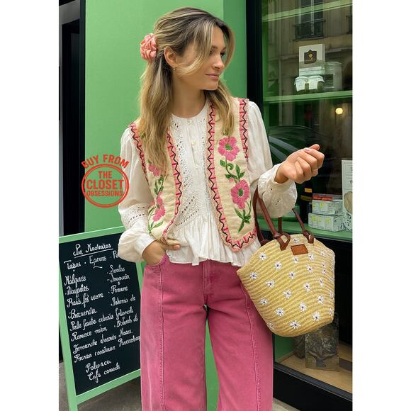 ZARA BLOGGER FAVE!!! Embroidered Waistcoat NWT - Picture 1 of 16